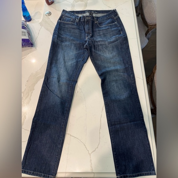 Kenneth Cole New York Blue Straight Jeans with Classic Indigo Wash 34 x 34 - Picture 1 of 3